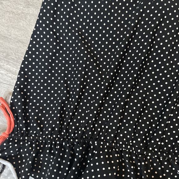 24th & Ocean Tankini Swim Top Only Swimsuit Women's Size Large Black & White - Picture 5 of 6